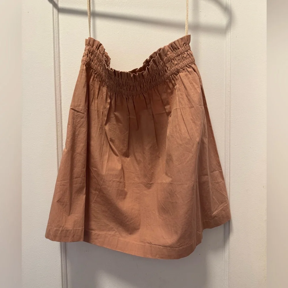 NWOT Free People Tube Top/Convertable‎ Skirt in Soft Brown